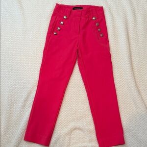 White House Black Market Hot Pink High-Rise - Straight Leg Trousers